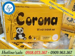 LỐC 6 CUỘN GIẤY VỆ SINH 3 LỚP CORONA SỈ GIÁ RẺ