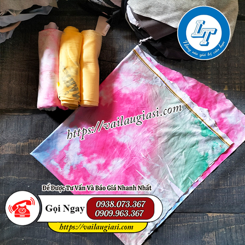 Vải lau công nghiệp màu loang Vải lau công nghiệp màu loang