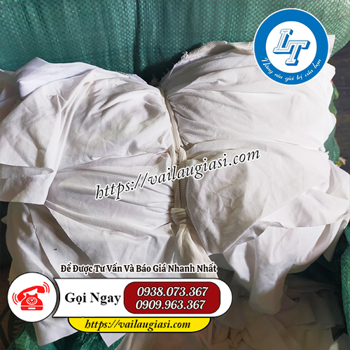 vải lau màu trắng được đóng cục 5kg vải lau màu trắng được đóng cục 5kg
