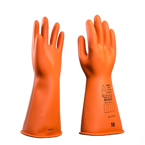Găng tay cao su cách điện 17.000V Class 2 dài 360mm Novax Malaysia