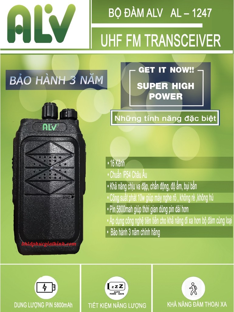 Máy bộ đàm ALV AL - 1247 chính hãng