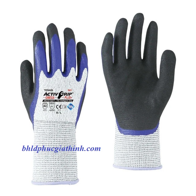 GĂNG TAY CHỐNG CẮT & CHỐNG DẦU TOWA ACTIVGRIP OMEGA PLUS 541 NHẬT BẢN