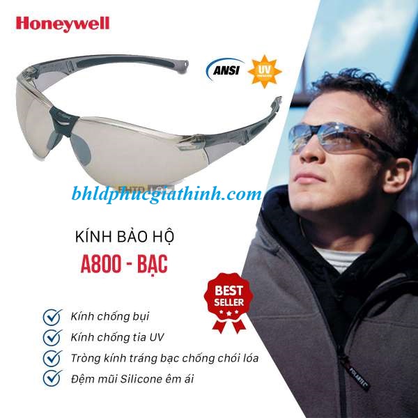 KÍNH BẢO HỘ HONEYWELL A800 BẠC