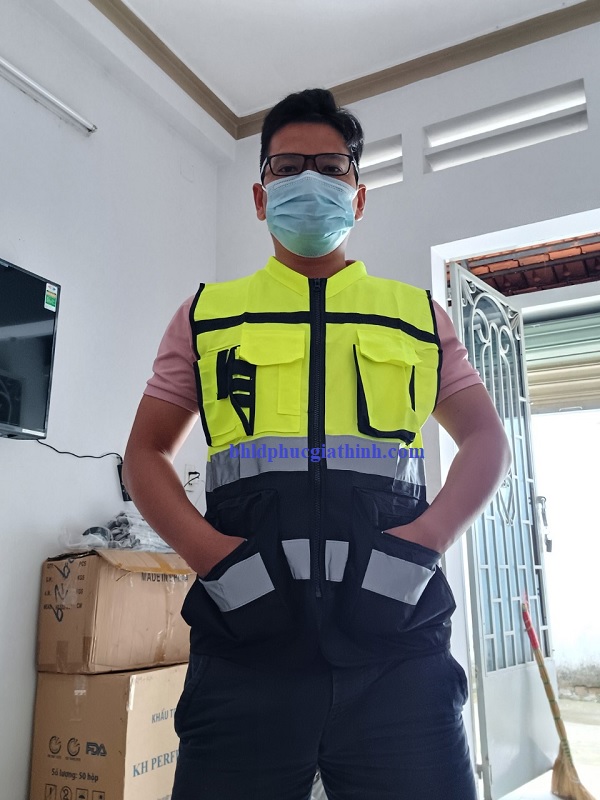 Áo bảo hộ ghi lê phản quang cao cấp dành cho kỹ sư