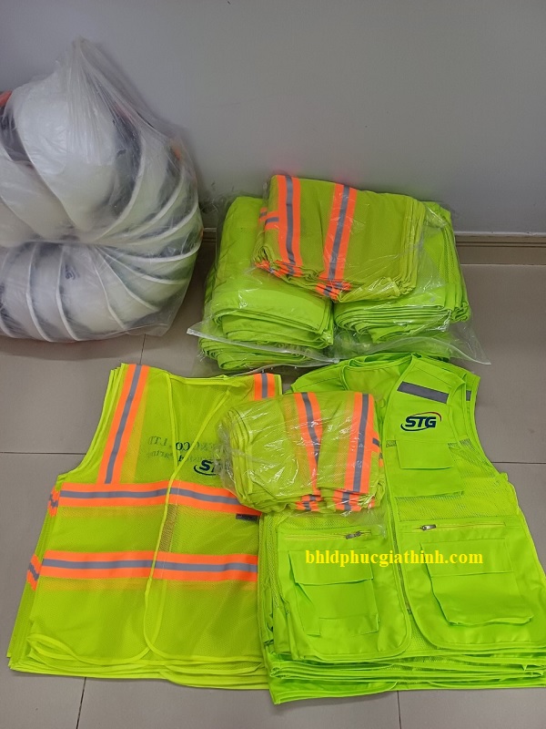 Áo bảo hộ ghi lê phản quang vải Ford cao cấp 6 túi