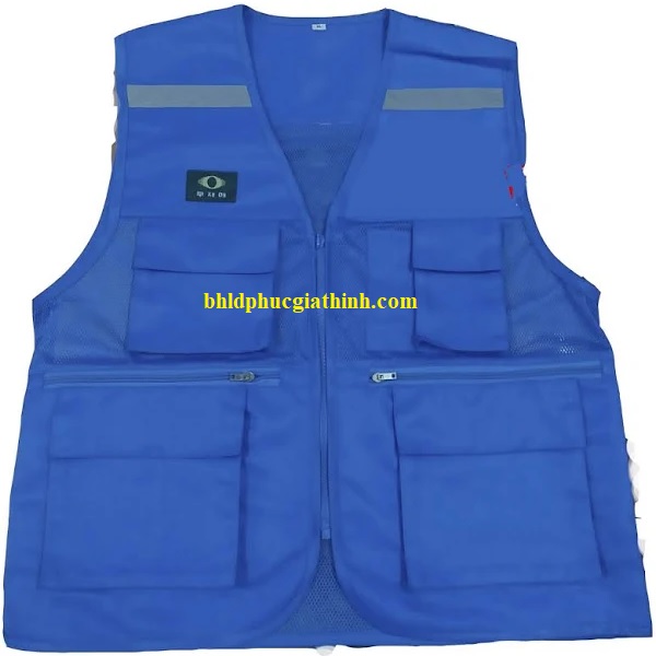 Áo bảo hộ ghi lê phản quang vải Ford cao cấp 6 túi