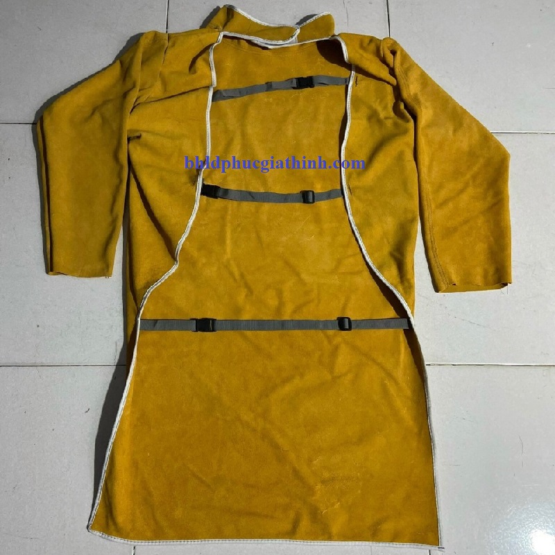 Áo khoát da bò chịu nhiệt dùng cho thợ hàn