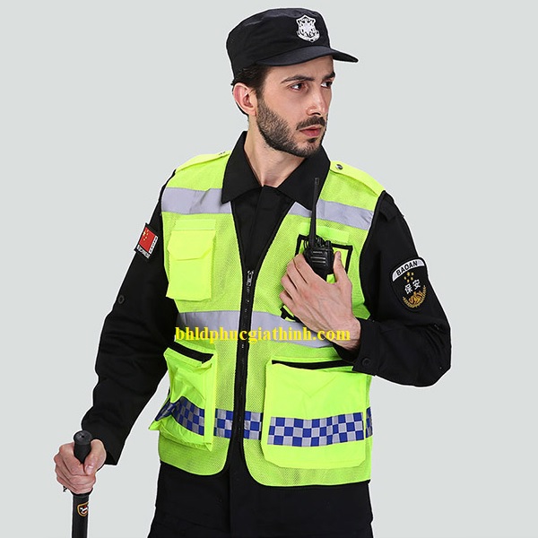 Áo lưới phản quang cao cấp 3 xọc phản quang ngang
