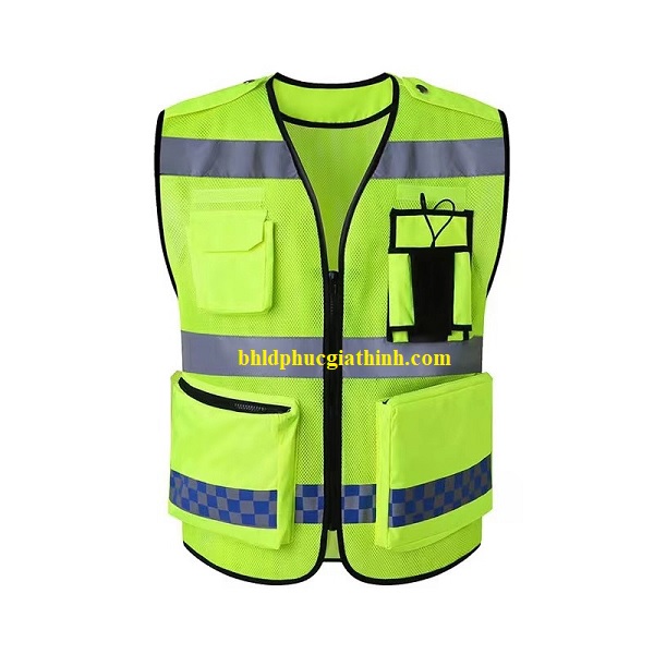 Áo lưới phản quang cao cấp 3 xọc phản quang ngang
