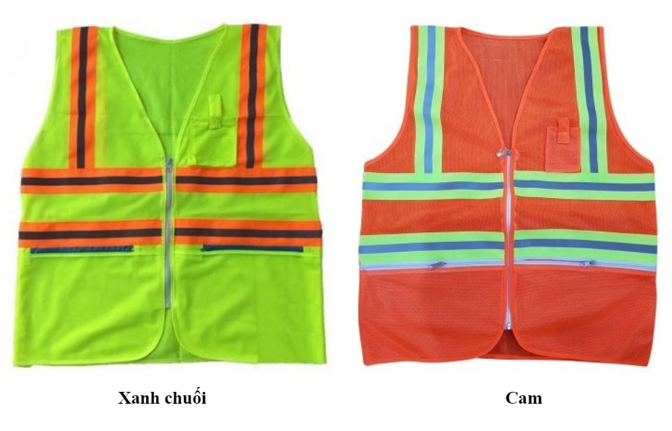 Áo lưới phản quang 3 dây kéo có túi