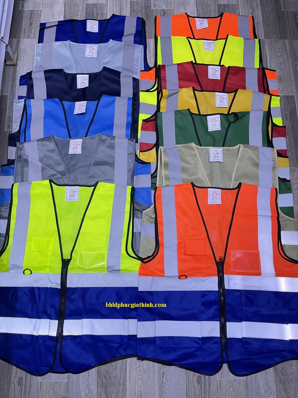 Áo lưới phản quang cao cấp có túi