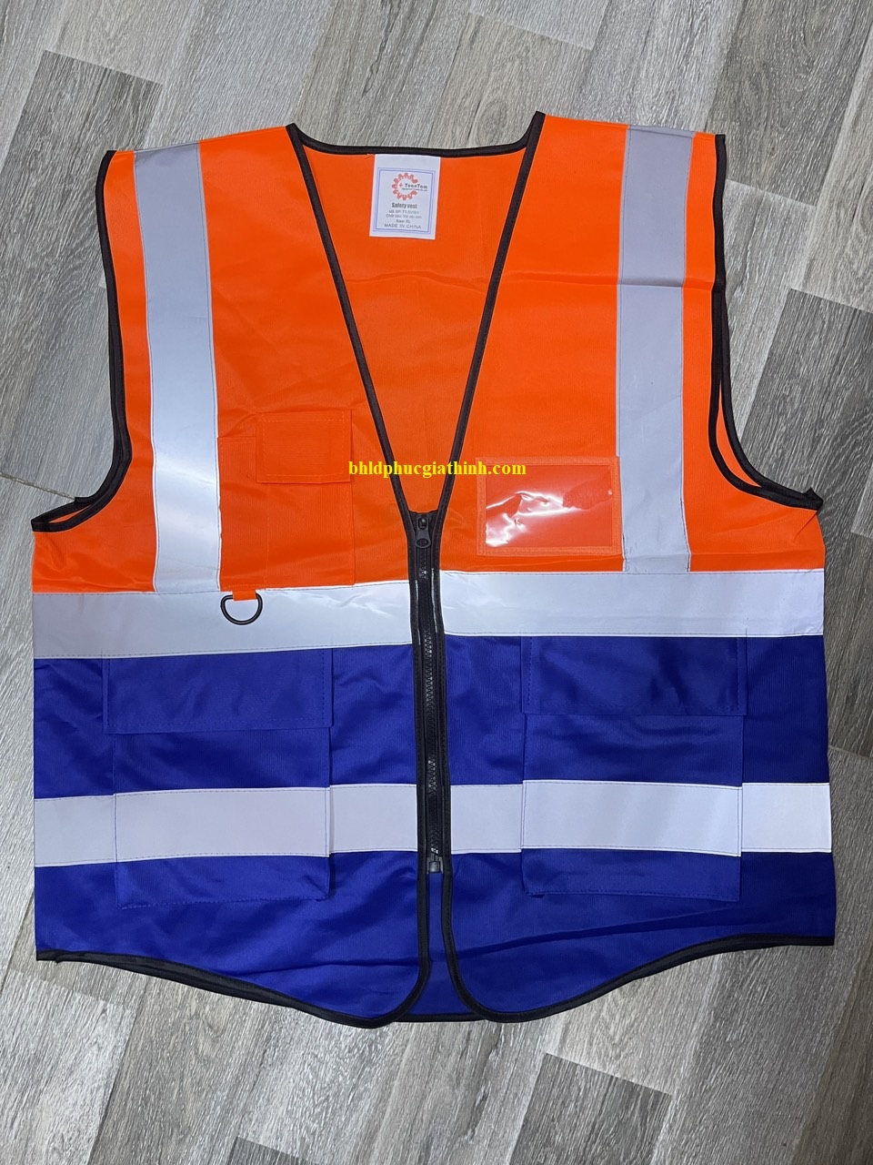 Áo lưới phản quang cao cấp có túi