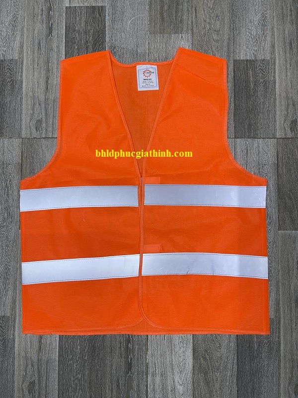 Áo lưới phản quang cao cấp 2 sọc phản quang ngang