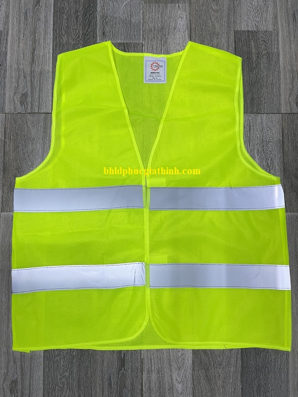 Áo lưới phản quang cao cấp 2 sọc phản quang ngang