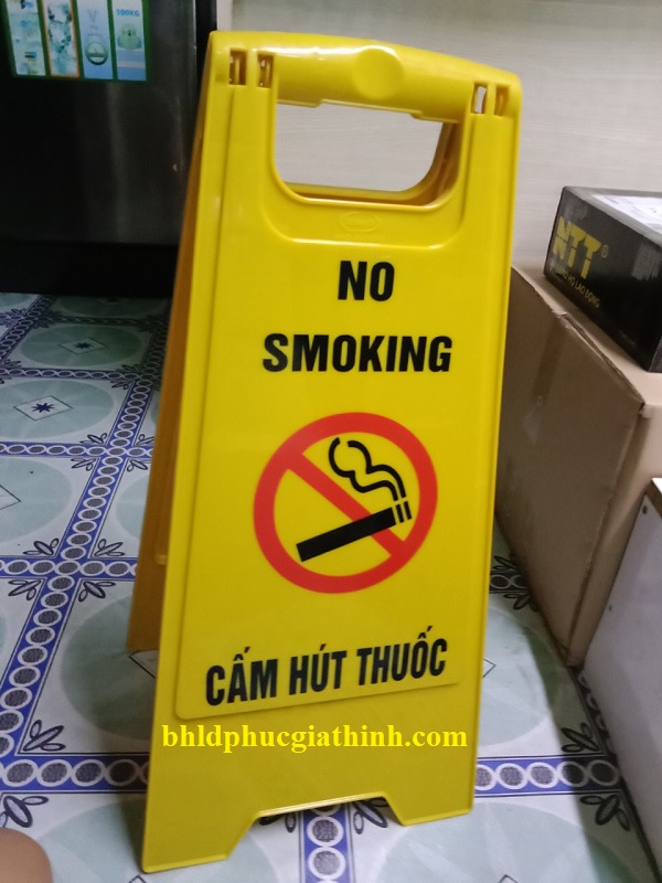 Biển cảnh báo Cấm Hút Thuốc biển chữ A dạng gấp