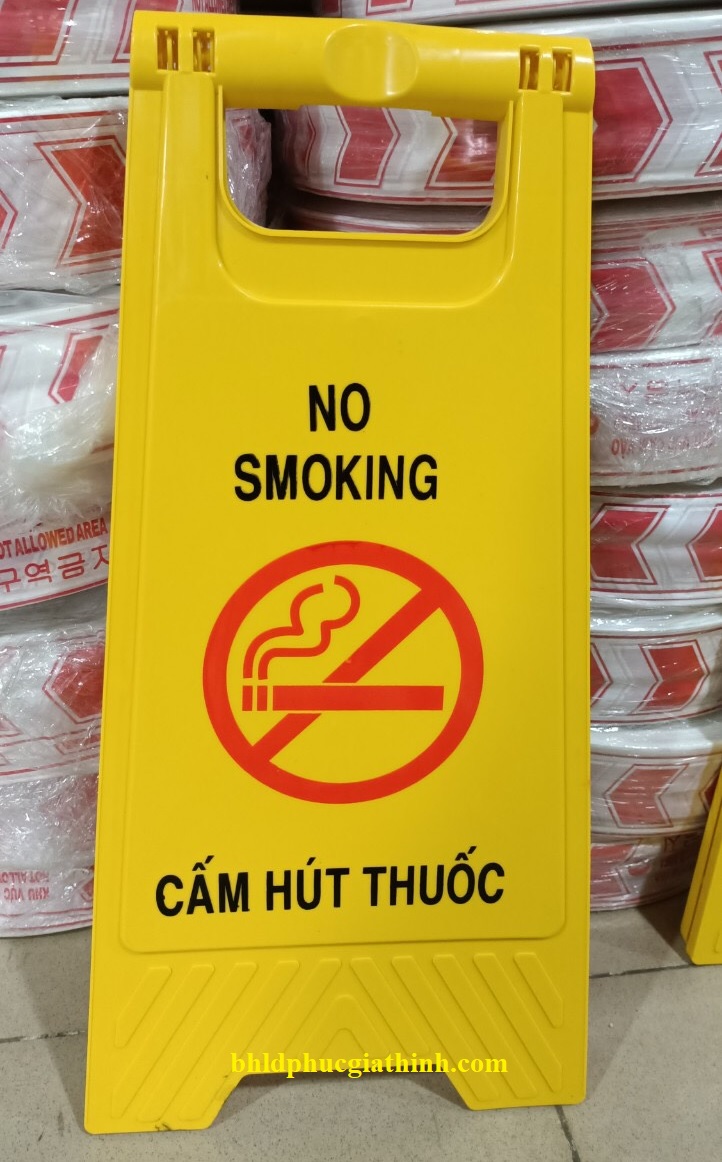 Biển cảnh báo Cấm Hút Thuốc biển chữ A dạng gấp