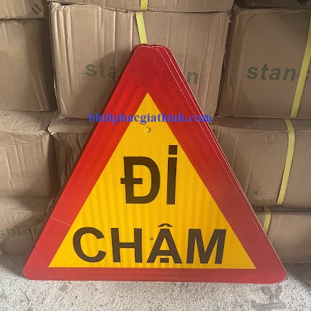 Biển báo giao thông W.245a Đi Chậm có phản quang