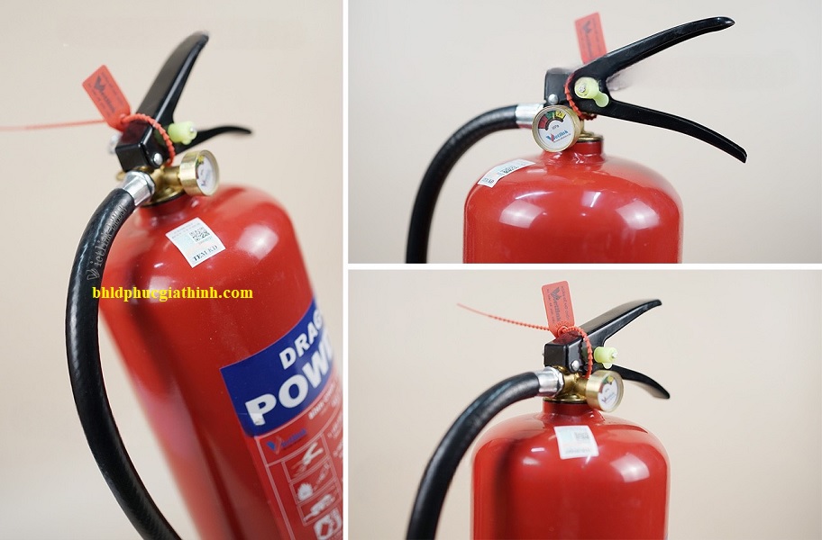 Bình chữa cháy 4kg thương hiệu Dragon MFZL4 loại bột ABC có tem kiểm định