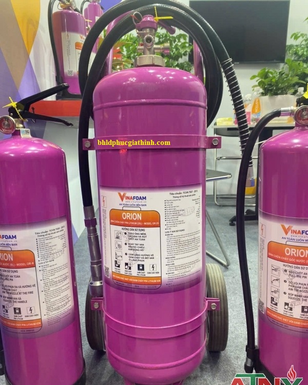 Bình chữa cháy Orion 25 lít có xe đẩy chuyên dụng cho đám cháy Pin Lithium