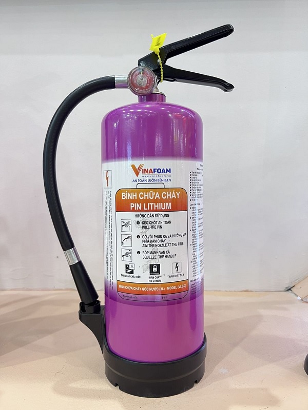 Bình chữa cháy đa năng Orion 6L chuyên dụng cho đám cháy Pin Lithium có tem kiểm định