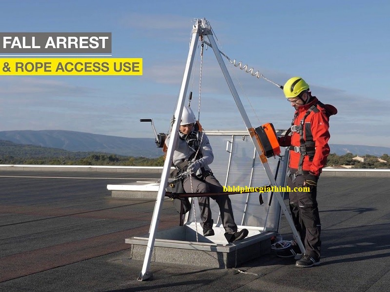 Bộ cứu nạn 3 chân hợp kim nhôm Tripod TRA32 kết hợp bộ tời 30m TR00530 thương hiệu Delta Plus