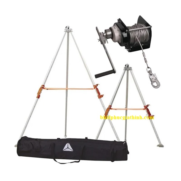 Bộ cứu nạn 3 chân hợp kim nhôm Tripod TRA32 kết hợp bộ tời 30m TR00530 thương hiệu Delta Plus