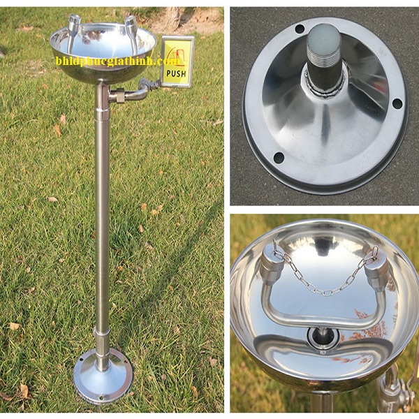 Bồn rửa mắt khẩn cấp có chân đạp 100% chất liệu Inox 304 chống rỉ sét