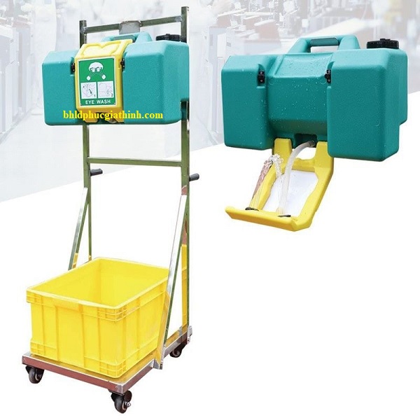 Bồn rửa mắt khẩn cấp di động 9 gallon HAWS 7501 kết hợp với xe đẩy Inox