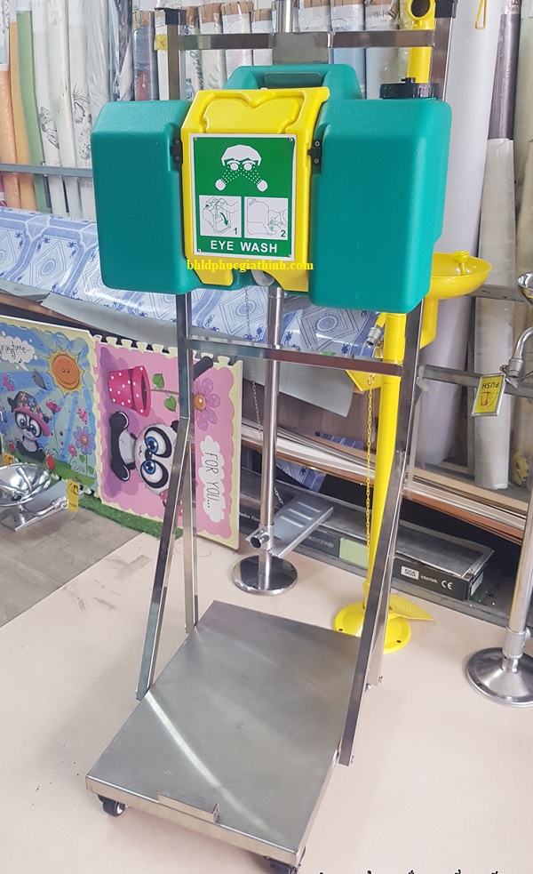 Bồn rửa mắt khẩn cấp di động 9 gallon HAWS 7501 kết hợp với xe đẩy Inox