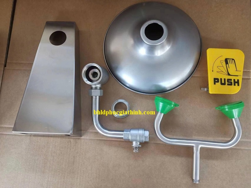 Bồn rửa mắt khẩn cấp treo tường Model AZD1301 Inox 304