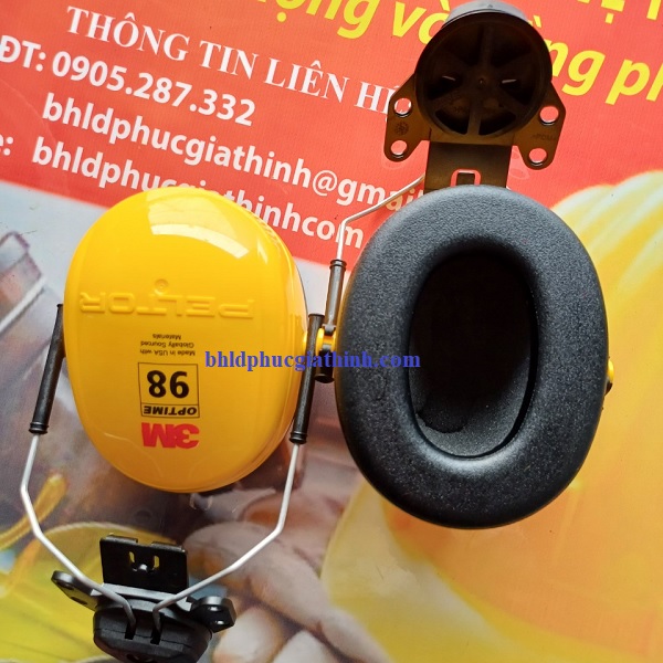 Chụp tai giảm ồn gắn nón bảo hộ 3M H9P3E chính hãng