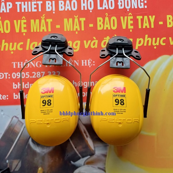 Chụp tai giảm ồn gắn nón bảo hộ 3M H9P3E chính hãng