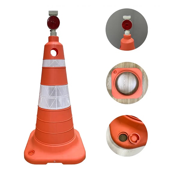 Cọc tiêu giao thông cỡ lỡn Super Cone kích thước L520 x W520 x H1000mm chất liệu HDPE
