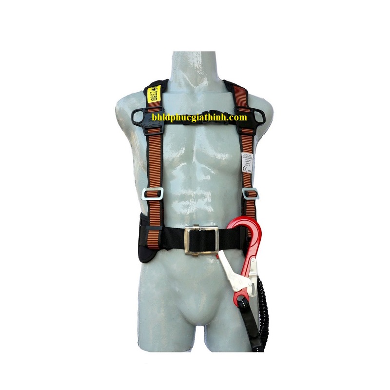 Dây an toàn bán thân kiểu Hàn Quốc giảm xóc 1 móc nhôm có đệm lưng