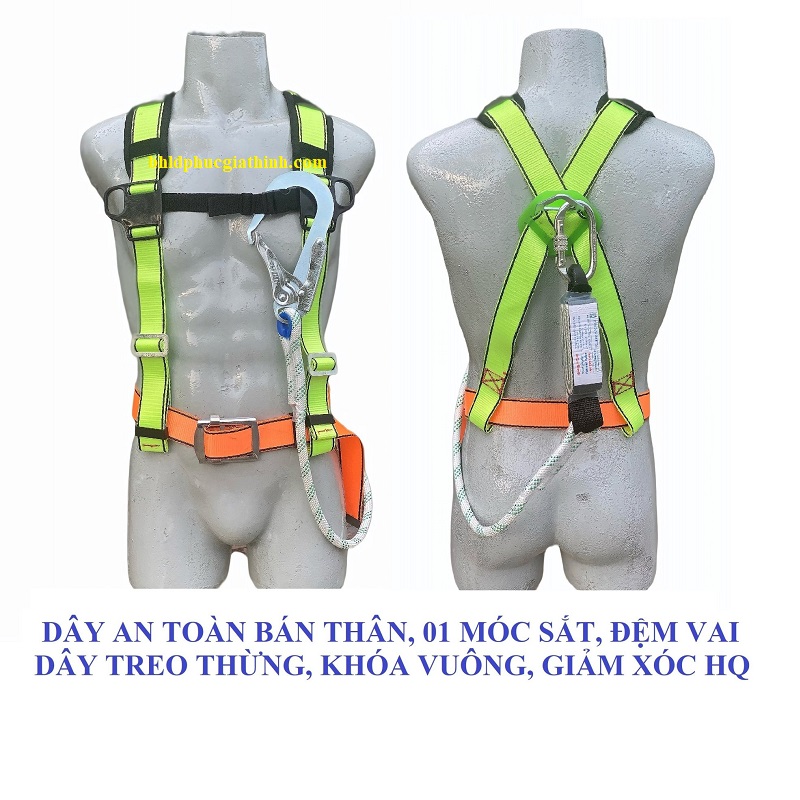 Dây an toàn bán thân kiểu Hàn Quốc giảm xóc 1 móc sắt có đệm vai