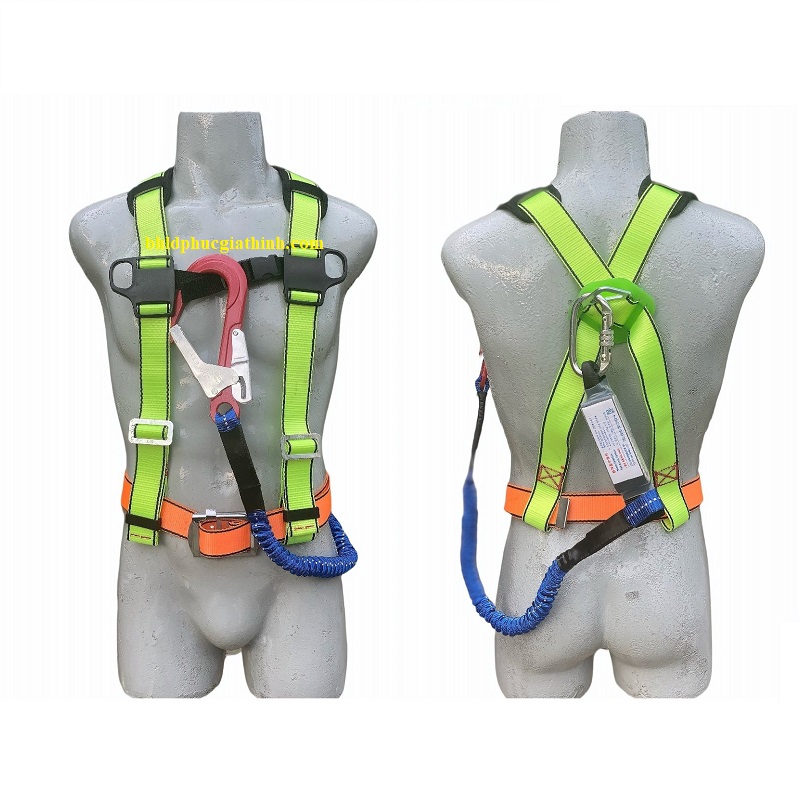 Dây an toàn bán thân 1 móc nhôm giảm xóc Hàn Quốc có đệm vai