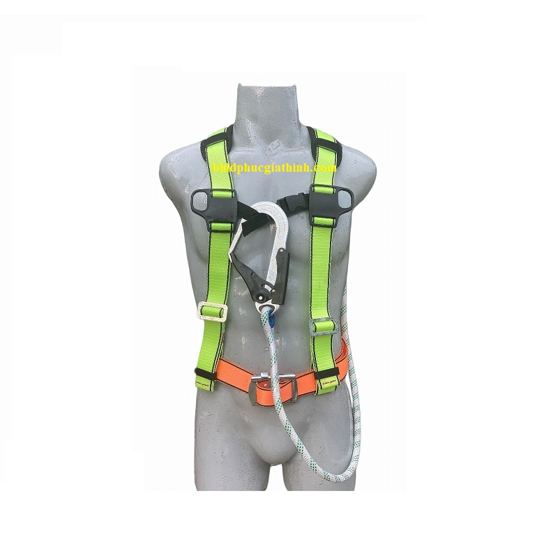 Dây an toàn bán thân dây treo thừng 1 móc thép có giảm xóc