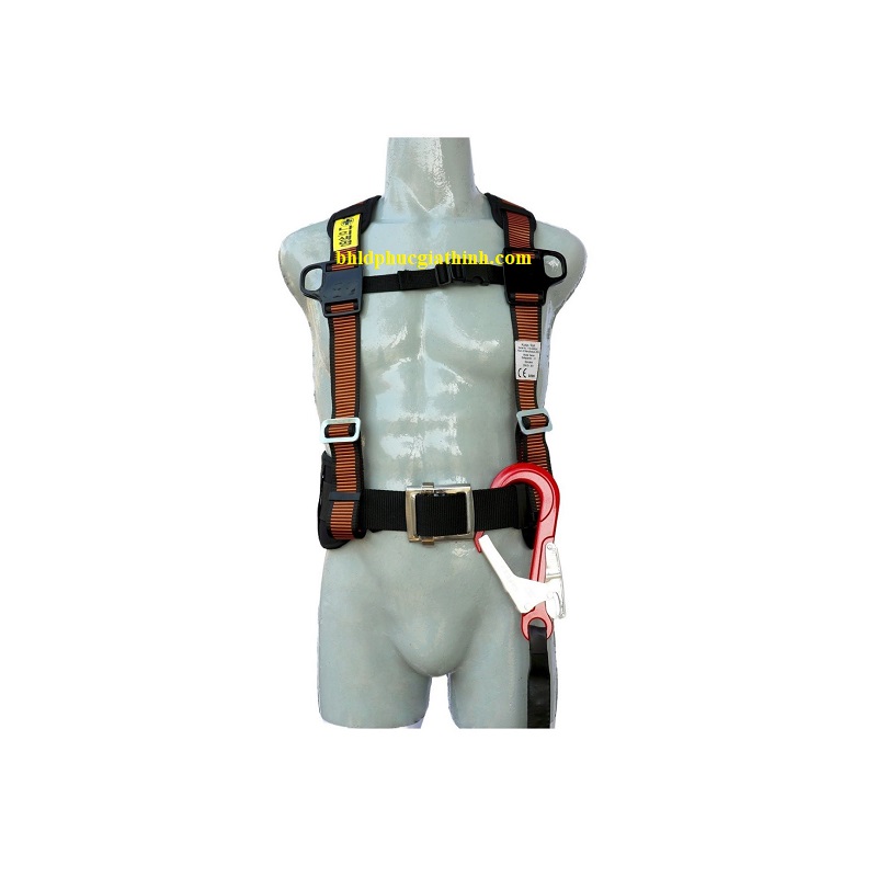 Dây an toàn bán thân kiểu Hàn Quốc dây bẹ 1 móc nhôm có giảm xóc và đệm lưng