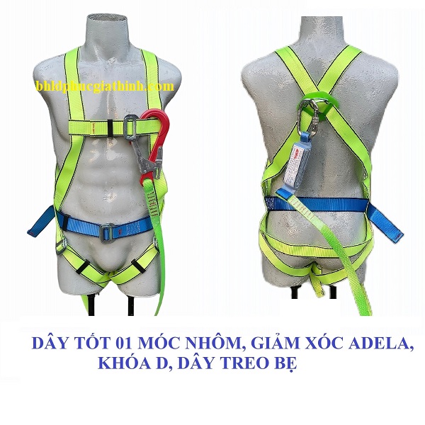 Dây an toàn toàn thân 1 móc nhôm giảm xóc Adela