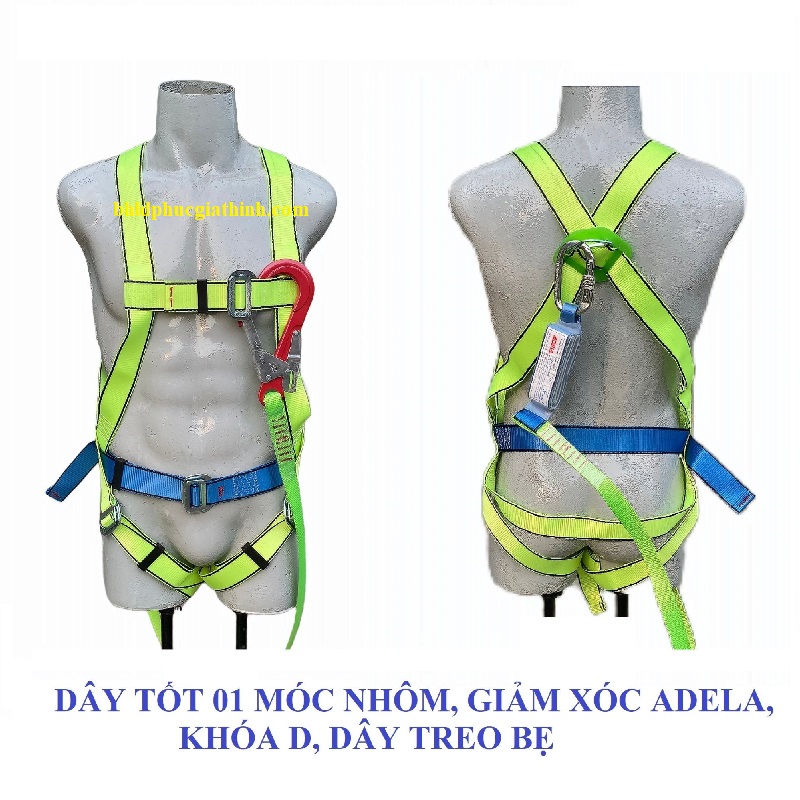 Dây an toàn toàn thân 1 móc nhôm giảm xóc Adela