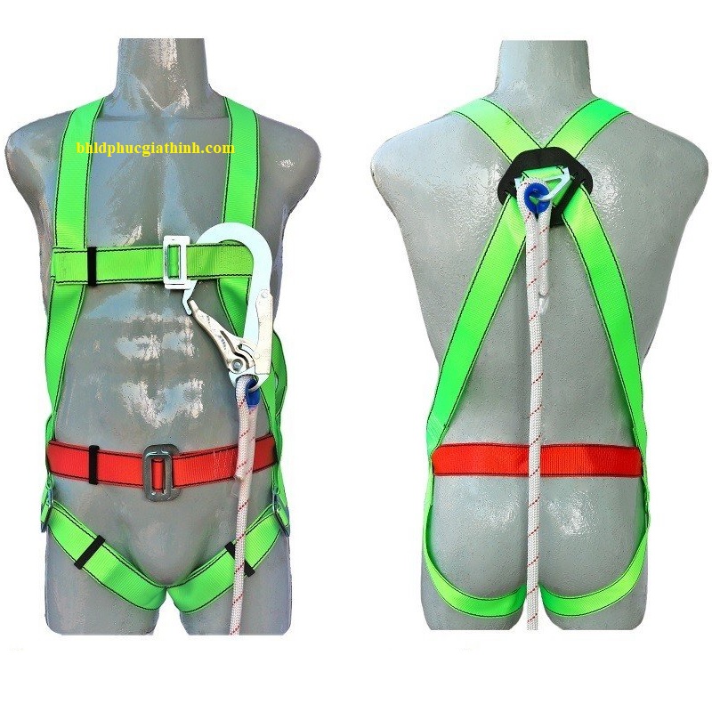 Dây an toàn toàn thân 1 móc sắt dây treo thừng