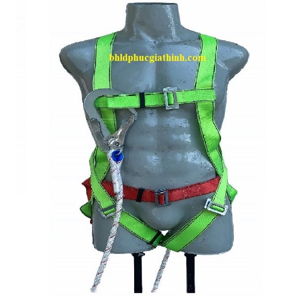 Dây an toàn toàn thân 1 móc sắt có giảm xóc đỏ SFY