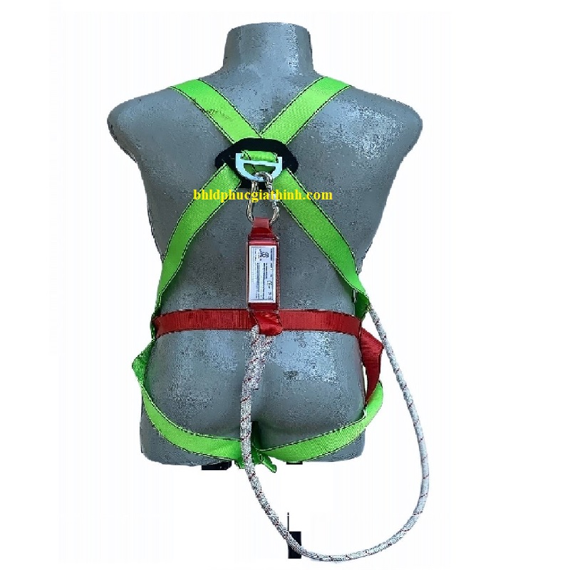 Dây an toàn toàn thân 1 móc sắt có giảm xóc đỏ SFY