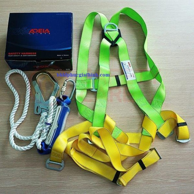 Dây an toàn toàn thân Adela H4501 kết hợp dây treo giảm sóc 1 móc thép EW31