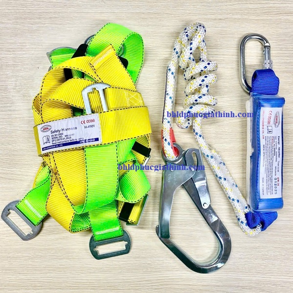 Dây an toàn toàn thân Adela H4501 kết hợp dây treo giảm sóc 1 móc thép EW31