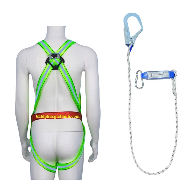 Dây an toàn toàn thân có phản quang 1 móc sắt giảm xóc Adela