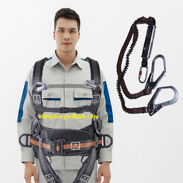 Dây giảm sốc 2 móc thép Deltaplus AN245200CDD có đàn hồi