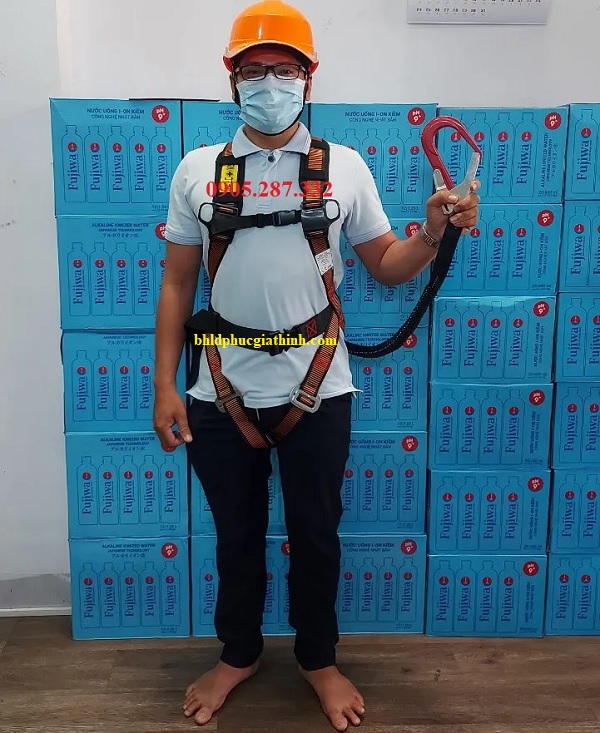 Dây đai an toàn toàn thân 1 móc nhôm giảm xóc Hàn Quốc dây treo thun đàn hồi