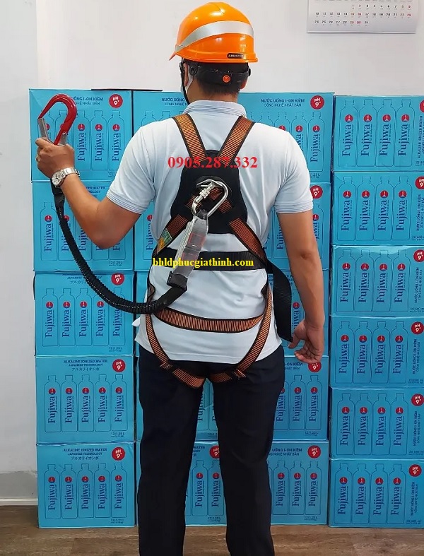 Dây đai an toàn toàn thân 1 móc nhôm giảm xóc Hàn Quốc dây treo thun đàn hồi