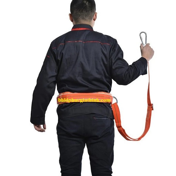 Dây an toàn ngang hông màu cam 1 móc chịu tải trọng 200kg cho thợ điện